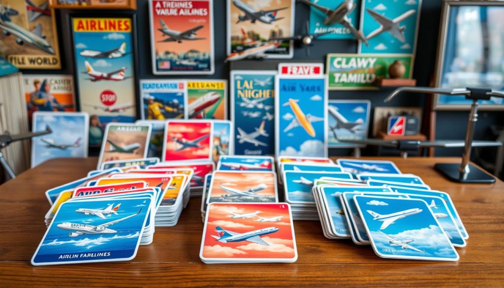 what airlines have trading cards